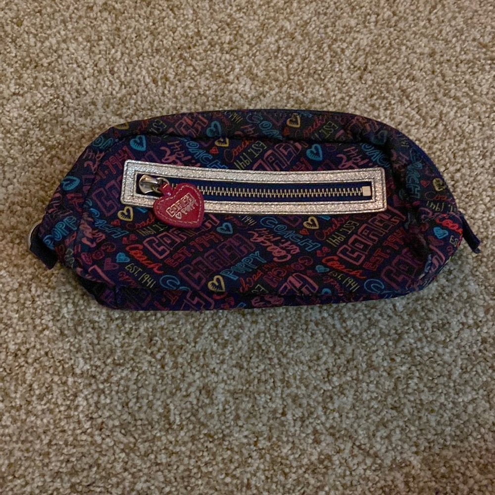 Coach poppy cosmetic bag